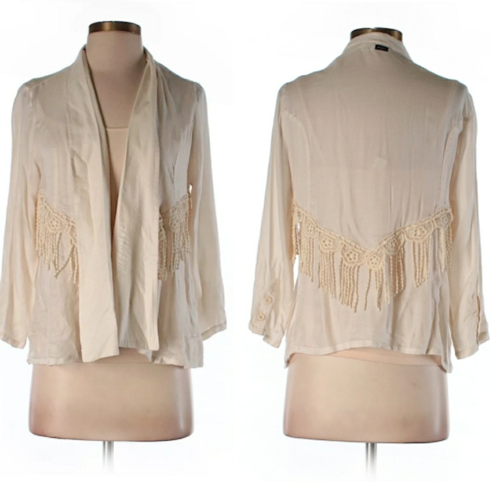 RVCA Crochet Open Cardigan